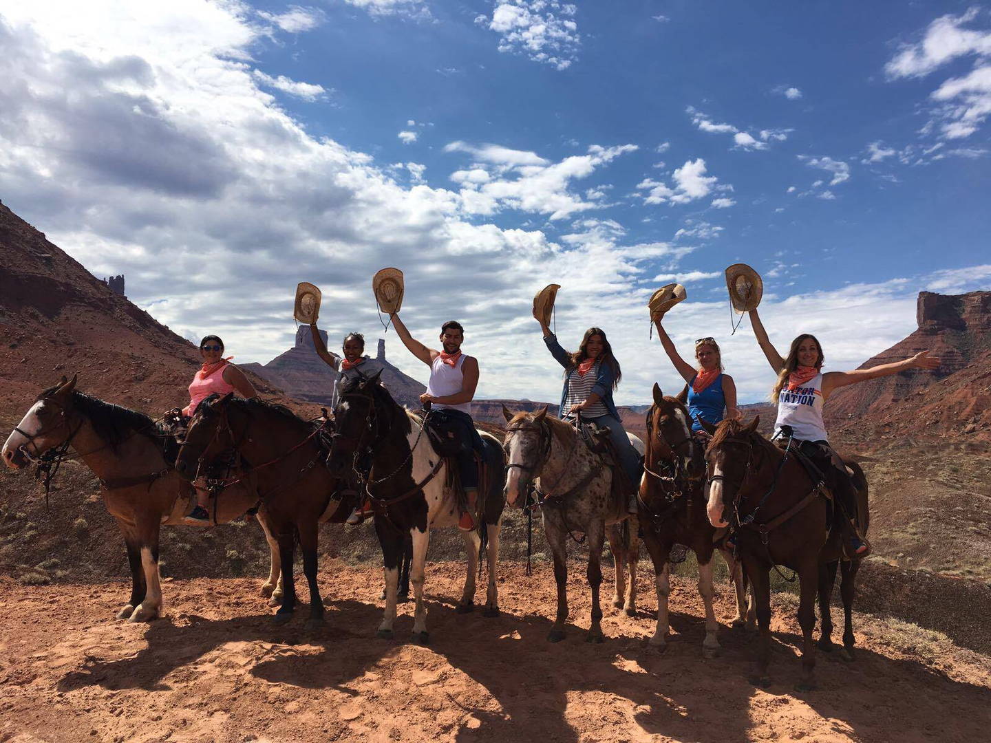 people on horses